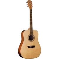 WASHBURN HARVEST WD7S-A-U 6 String Dreadnought Acoustic Guitar in Natural