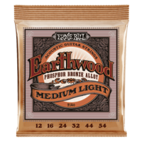 ERNIE BALL 2146 EARTHWOOD PHOSPHOR BRONZE Acoustic Guitar String Set 12-54 Medium Light Slinky