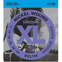 DADDARIO EXL115 Electric Guitar String Set 11-49 Nickel Wound Jazz Rock