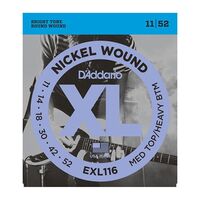 DADDARIO EXL116 Electric Guitar String Set 11-52 Nickel Wound Medium Top Heavy Bottom