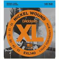 DADDARIO EXL140 Electric Guitar String Set 10-52 Nickel Wound Light Top Heavy Bottom
