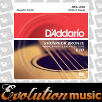 DADDARIO EJ17 Acoustic Guitar String Set 13-56 Phosphor Bronze Medium