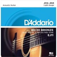 DADDARIO EJ11 Acoustic Guitar String Set 12-53 Bronze Light