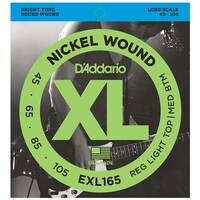 DADDARIO EXL165 Electric Bass Guitar String Set 45-105 Nickel Round Wound Regular Light Top Medium Bottom Long Scale