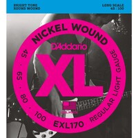 DADDARIO EXL170 Electric Bass Guitar String Set 45-100 Nickel Round Wound  Regular Light Long Scale