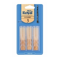 RICO ROYAL RCB0330 B Flat Clarinet Reed 3.0 3 Pack