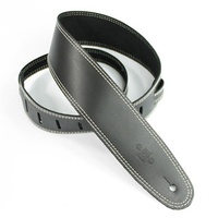 DSL 2.5 Inch Single Ply Strap in Black with Beige Stitch SGE25-15-3