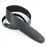 DSL 2.5 Inch Single Layer Strap in Black with Blue Stitch SGE25-15-8