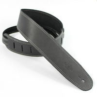 DSL 2.5 Inch Single Layer Strap in Black with Grey Stitch SGE25-15-4