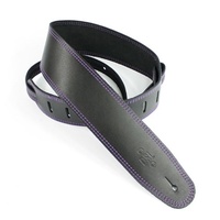 DSL 2.5 Inch Single Layer Strap in Black with Purple Stitch SGE25-15-9