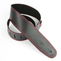 DSL 2.5 Inch Single Layer Strap in Black with Red Stitch SGE25-15-6