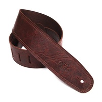 DSL 2.5 Inch Distressed Garment Strap in Brown with Brown Stitch GMD25-BROWN