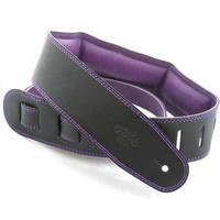 DSL 2.5 Inch Padded Garment Strap in Black/Purple with Purple Stitch GEG25-15-9