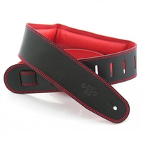 DSL 2.5 Inch Padded Garment Strap in Black/Red with Red Stitch GEG25-15-6