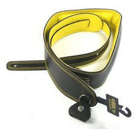 DSL 2.5 Inch Padded Garment Strap in Black with Yellow Stitch GEG25-15-10