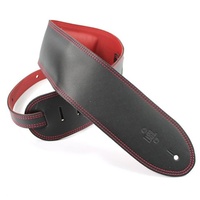 DSL 3.5 Inch Padded Garment Strap in Black/Red with Red Stitch GEG35-15-6