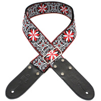 DSL2 Inch Jacquard Redangel Webbing Strap in Red and Black Weave JAC20-REDANGEL