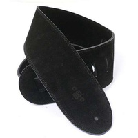 DSL 3.5 Inch Triple Suede Strap in Black with Black Stitch SLS35-BLACK