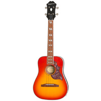 EPIPHONE HUMMINGBIRD Tenor Ukulele Acoustic/Electric in Faded Cherry Sunburst