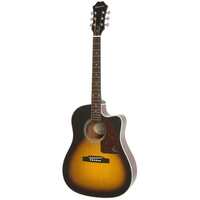 EPIPHONE AJ-210CE 6 String Dreadnought Acoustic/Electric Guitar with Cutaway in Vintage Sunburst