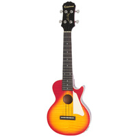 EPIPHONE LES PAUL Acoustic/Electric Ukulele with Cutaway in Heritage Cherry Sunburst