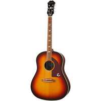 EPIPHONE MASTERBILT TEXAN 6 String Acoustic Guitar, Solid Mahogany in Faded Cherry Aged