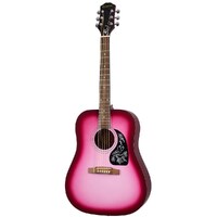 EPIPHONE STARLING 6 String Dreadnought Square Shoulder Guitar in Hot Pink Pearl
