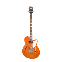 REVEREND DUB KING 4 String Bass Guitar with 5 Piece Korina/Walnut Neck in Rock Orange