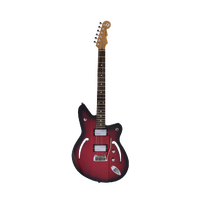 REVEREND AIRSONIC W 6 String Electric Guitar with Roasted Maple Neck in Metallic Red