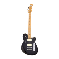 REVEREND CHARGER 290 6 Sring Electric Guitar with Roasted Maple Neck Midnight Black