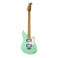 REVEREND DESCENT W 6 String Electric Guitar with Wilkinson Tremolo Roasted Maple Neck in Oceanside Green