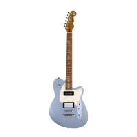 REVEREND DOUBLE AGENT OG 6 String Electric Guitar with Roasted Maple Neck in Metallic Silver Freeze