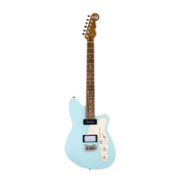 REVEREND DOUBLE AGENT W 6 String Electric Guitar with Wilkinson Tremolo Roasted Maple Neck in Chronic Blue