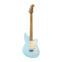 REVEREND JETSTREAM 390 6 String Electric Guitar with Wilkinson Tremolo Roasted Maple Neck in Chronic Blue