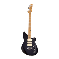 REVEREND JETSTREAM 390 6 String Electric Guitar with Wilkinson Tremolo Roasted Maple Neck in Midnight Black