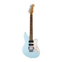 REVEREND SIX GUN HPP 6 String Electric Guitar with Wilkinson Tremolo Roasted Maple Neck in Chronic Blue