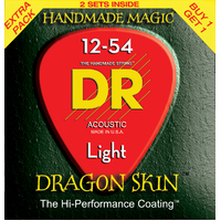 DR DRAGON SKIN Acoustic Strings Set Light 12/54 DSA2-12 (2 Pack)