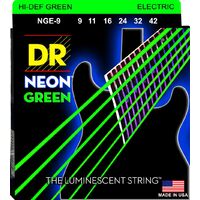 DR HI-DEF NEON GREEN Electric Strings Set Light 09/42 NGE-9