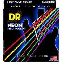 DR HI-DEF NEON MULTICOLOUR 9/42 Electric Strings Set Light NMCE-9