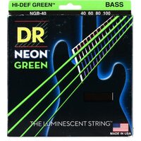 DR HI-DEF NEON GREEN Bass 4 String Set Light 40/100/NGB-40