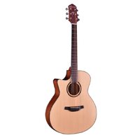 CRAFTER HG-100CE/OPNLHGA6 String Left Hand Grand Auditorium/Electric Cutaway Guitar in Open Pore Natural 600250