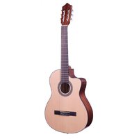 CRAFTER HC-100CE/OP.N 6 String Classical Cutaway Electric Guitar Spruce Top in Open Pore Satin Finish