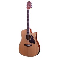 CRAFTER DE 7/N 6 String Dreadnought/Electric Cutaway Guitar with Solid Cedar Top in Satin 600115