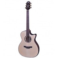 CRAFTER LX T-3000CE 6 String Orchestra/Electric Cutaway Guitar Solid Alpine Spruce Top in Natural Gloss with Case 600625