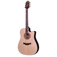 CRAFTER STG D27CE 6 String Dreadnought/Electric Cutaway Guitar Solid Engelmann Spruce Top in Natural Gloss 600690