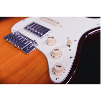 CRAFTER Modern Seoul S Style Electric Guitar with H/S/S Pickups in Tobacco Sunburst