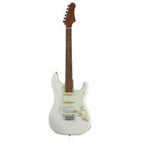 CRAFTER Modern Seoul S Style Electric Guitar with H/S/S Pickups in Olympic White