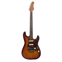 CRAFTER Crema S Style Electric Guitar with H/S/S Pickups in Tobacco Sunburst