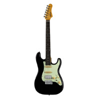 CRAFTER Silhouette S Style Electric Guitar with H/S/S Pickups in Cosmic Black