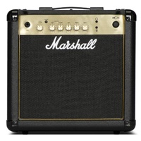 MARSHALL MG15GR 15 Watt Solid State Guitar Combo Amp with Reverb in Black and Gold